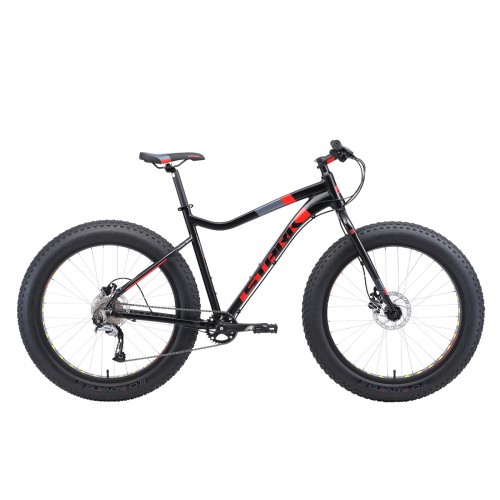 Велосипед Stark'19 Fat 26.5 HD чёрный-красный-серый 18"