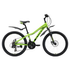 Велосипед Stark'19 Rocket 24.2 D зелёный-чёрный, , 17 430 р., H000013817, STARK, Велосипеды