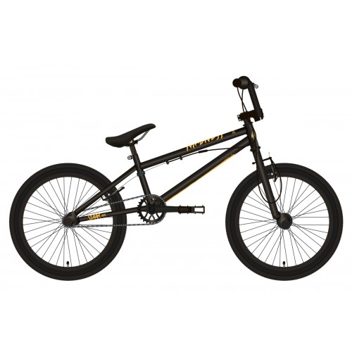 Велосипед Stark'20 Madness BMX 2 чёрный-золотой