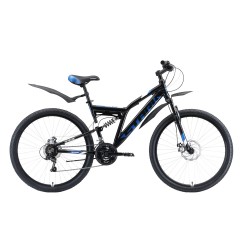 Велосипед Stark'20 Jumper 27.1 FS D чёрный-голубой-белый 16", , 22 090 р., H000016310, STARK, Велосипеды