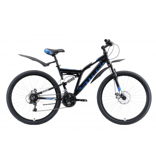 Велосипед Stark'20 Jumper 27.1 FS D чёрный-голубой-белый 20"
