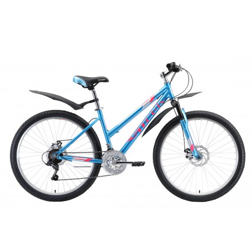 Велосипед Stark'20 Luna 26.1 D голубой-розовый-серебристый 14,5"