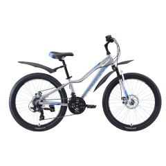 Велосипед Stark'20 Rocket 24.2 D серебристый-голубой-серый, , 18 990 р., H000016482, STARK, Велосипеды