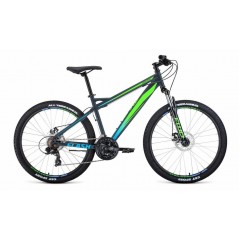 Горный (MTB) велосипед FORWARD Flash 26 2.0 Disс рост 15" (2019) серый,светло-зеленый матовый